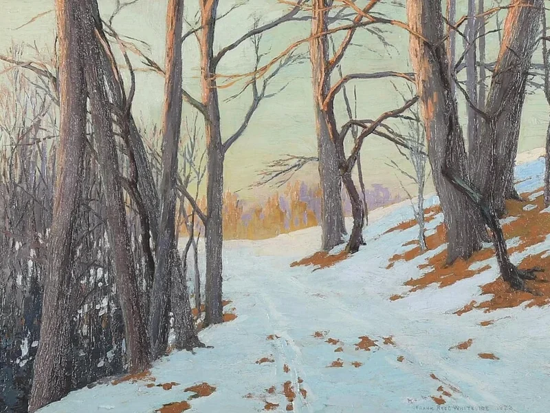 1866-Frank Reed Whiteside - Paesaggio invernale